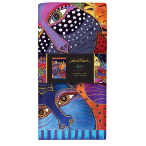 Laurel Burch Fantasticats Kitchen Tea Towel 18x28"
