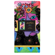 Laurel Burch Violet Kitchen Tea Towel 18x28"