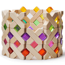 60 Pcs Rainbow Translucent Lucite Cubes Set with Storage Tray