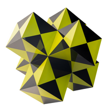 Cube Sculpture | Black and Yellow