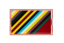 Large Serving Tray - Colored Stripes