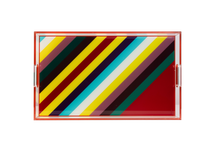 Large Serving Tray - Colored Stripes