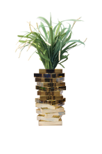 Crystal Twist Vase - Gold