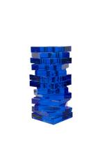 Crystal Twist Vase - Blue