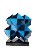 Cube Sculpture | Black and Blue