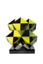 Cube Sculpture | Black and Yellow