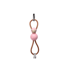 Kay Bojesen Bird Bag Charm, Rose/Natural Leather