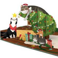 Pop Up Greeting Card Meowy Little Christmas Cats