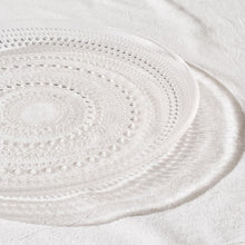 Glass Hobnail Dinner or Charger Plates | Set of 4 | Clear