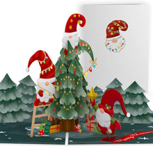 Pop Up Greeting Card Christmas Gnomes