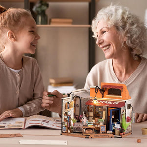 Diy Miniature House Kit: Corner Bookstore