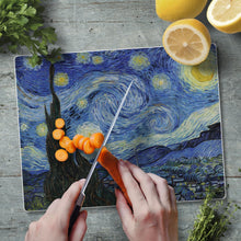 Fine Arts "Starry Night " Glass Cutting Board