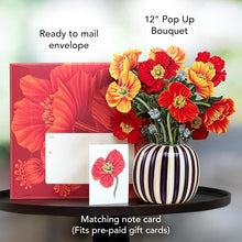 3-D Pop-Up Greeting Card French Poppies