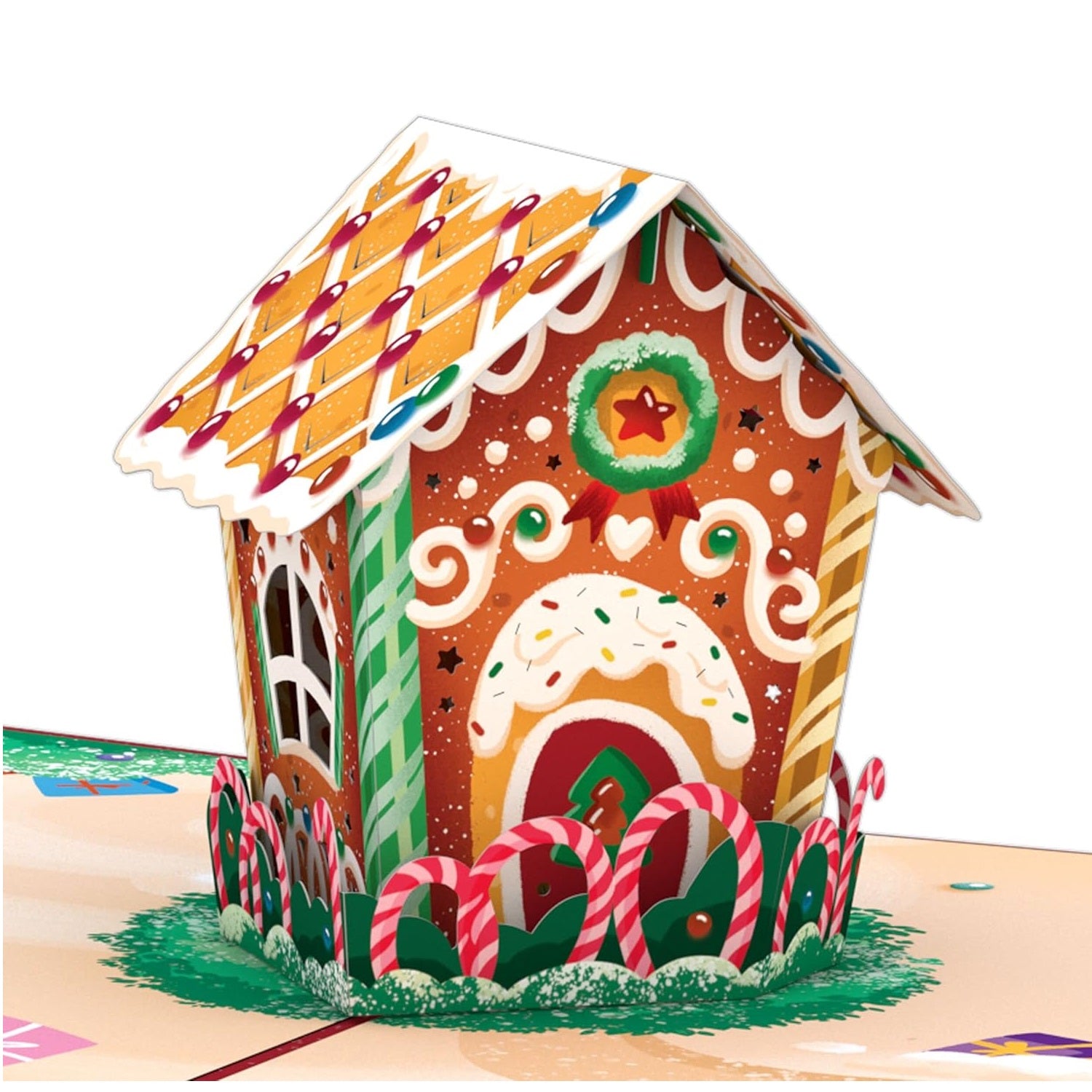 Pop Up Greeting Card Christmas Gingerbread House