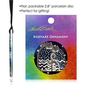 Laurel Burch Polka Dot Gatos Year-round Keepsake Ornament