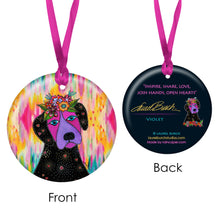 Laurel Burch Violet Dog Year-round Keepsake Ornament