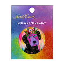 Laurel Burch Violet Dog Year-round Keepsake Ornament