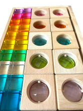 30-Piece Pastel Gemmed Translucent Blocks & Lucite Cubes Set with Storage Tray