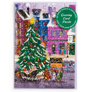 Joy Laforme Christmas Square Greeting Card Puzzle