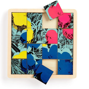 Andy Warhol Flowers 2-in-1 Sliding Wood Puzzle