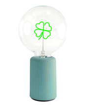 Bulb CLOVER Green with Base Table Lamp PORTABLE Pop Nomad White