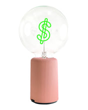 Bulb DOLLAR Green with Base Table Lamp PORTABLE Pop Nomad Yellow
