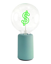 Bulb DOLLAR Green with Base Table Lamp PORTABLE Pop Nomad Yellow