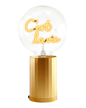 Bulb C'EST LA VIE Amber with Base Table Lamp PORTABLE Black