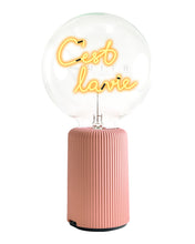 Bulb C'EST LA VIE Amber with Base Table Lamp PORTABLE Pop Nomad Pink