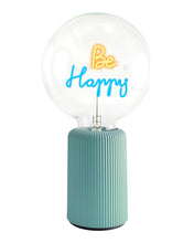 Bulb BE HAPPY Amber/ Blue with Base Table Lamp PORTABLE Pop Nomad Yellow
