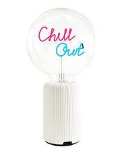 Bulb CHILL OUT Red/ Blue with Base Table Lamp PORTABLE Pop Nomad White