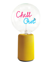 Bulb CHILL OUT Red/ Blue with Base Table Lamp PORTABLE Pop Nomad White