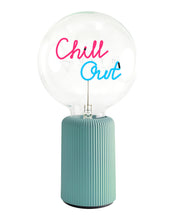 Bulb CHILL OUT Red/ Blue with Base Table Lamp PORTABLE Pop Nomad White