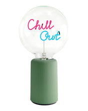 Bulb CHILL OUT Red/ Blue with Base Table Lamp PORTABLE Pop Nomad White
