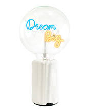 Bulb DREAM BIG Blue/ Amber with Base Table Lamp PORTABLE Pop Nomad White