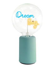 Bulb DREAM BIG Blue/ Amber with Base Table Lamp PORTABLE Pop Nomad White