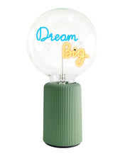 Bulb DREAM BIG Blue/ Amber with Base Table Lamp PORTABLE Pop Nomad White