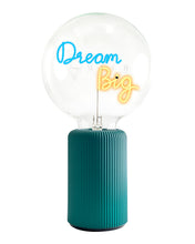 Bulb DREAM BIG Blue/ Amber with Base Table Lamp PORTABLE Pop Nomad White