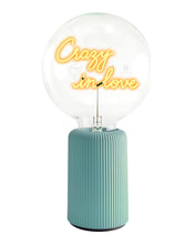 Bulb CRAZY IN LOVE Amber with Base Table Lamp PORTABLE Pop Nomad White