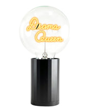 Bulb DRAMA QUEEN Amber with Base Table Lamp PORTABLE Black