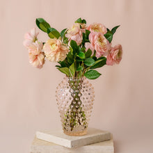 Hobnail Vase - Barrel - Apricot chiffon