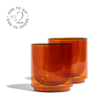 Cove 10oz Glass Tumbler - Set of 2 - Amber