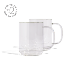Cove 12oz Glass Mug - Set of 2 - Clear