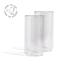 Cove 16oz Glass Pint - Set of 2 - Clear