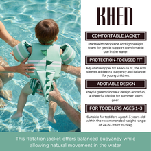 Floating Jackets with Sleeves for pool or Beach | 1-3 Years | Dinosaur
