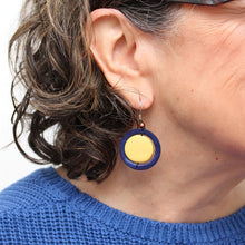 Yellow Circle Cut-Out Earrings