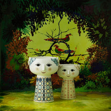 Bjørn Wiinblad Eva Vase, Dark Blue, H: 7.3"