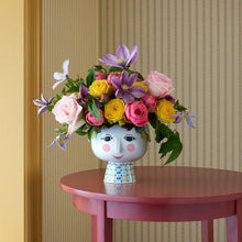 Bjørn Wiinblad Eva Flower Pot on Base, Yellow, H: 5.7"