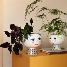 Bjørn Wiinblad Eva Flower Pot on Base, Yellow, H: 5.7"