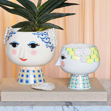 Bjørn Wiinblad Eva Flower Pot on Base, Yellow, H: 5.7"